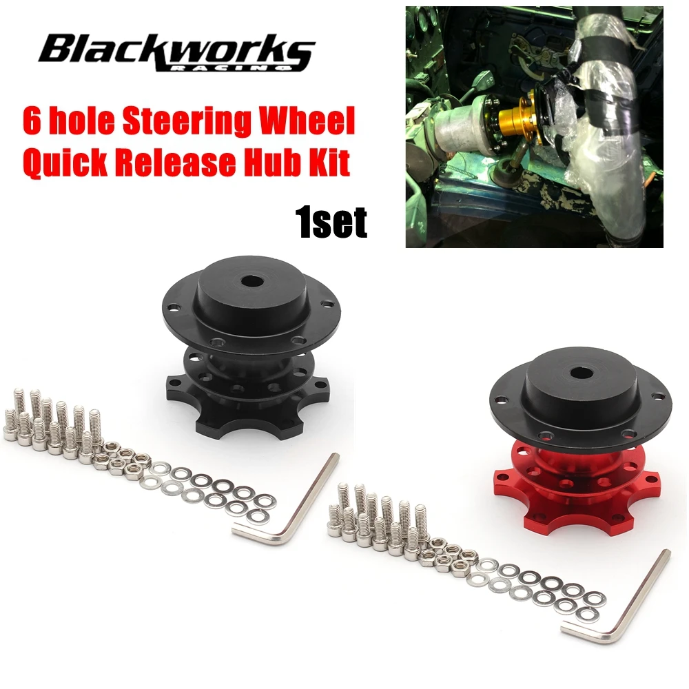 Aluminum Racing Steering Wheel Quick Release Hub Kit Wheel Hub Adapter For 6 hole Steering Wheel Hub Universal 6 Colors