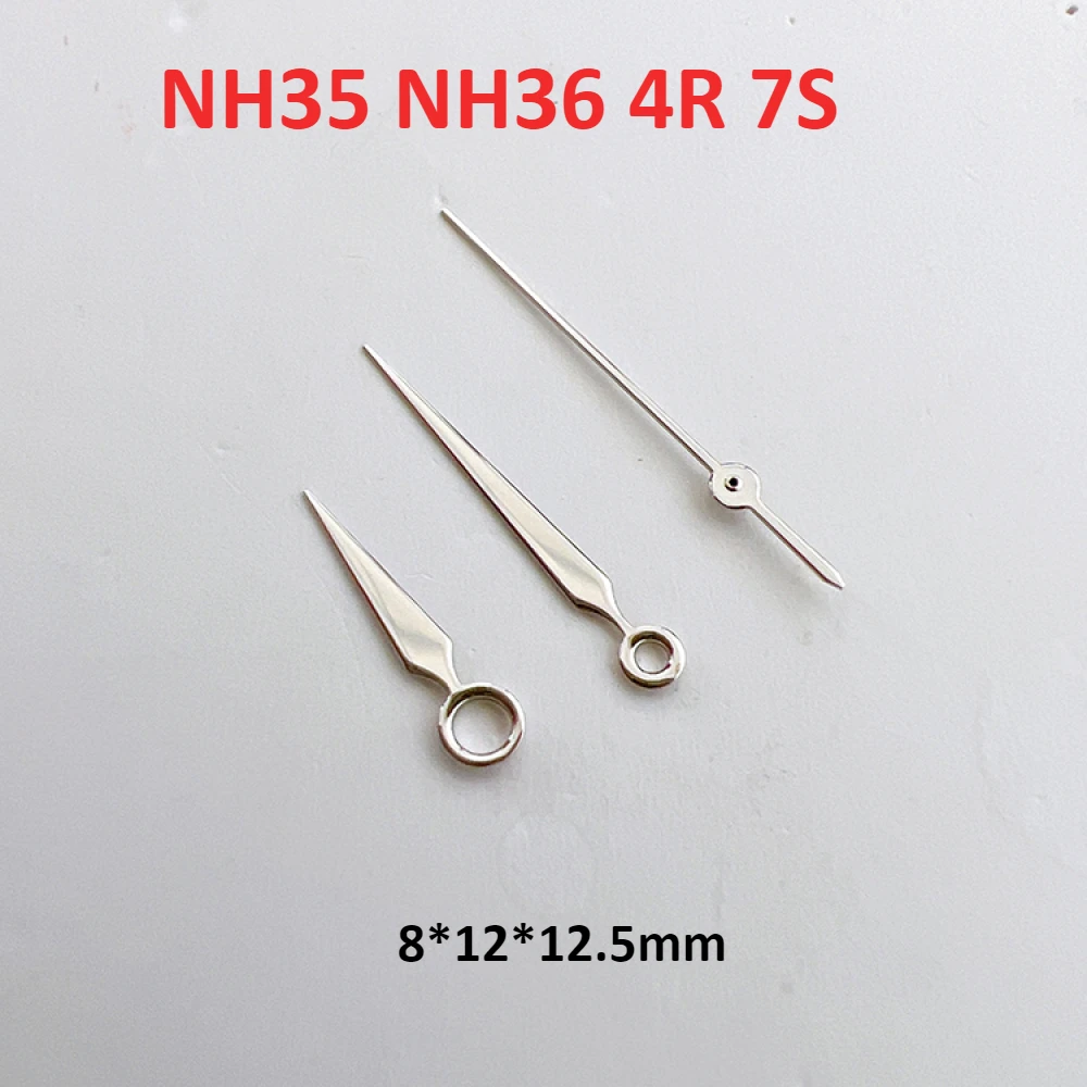 New Silver Simple Polished Hands for Japan NH35 NH36 4R 7S  Automatic Movement Mechanical Watch Accessories