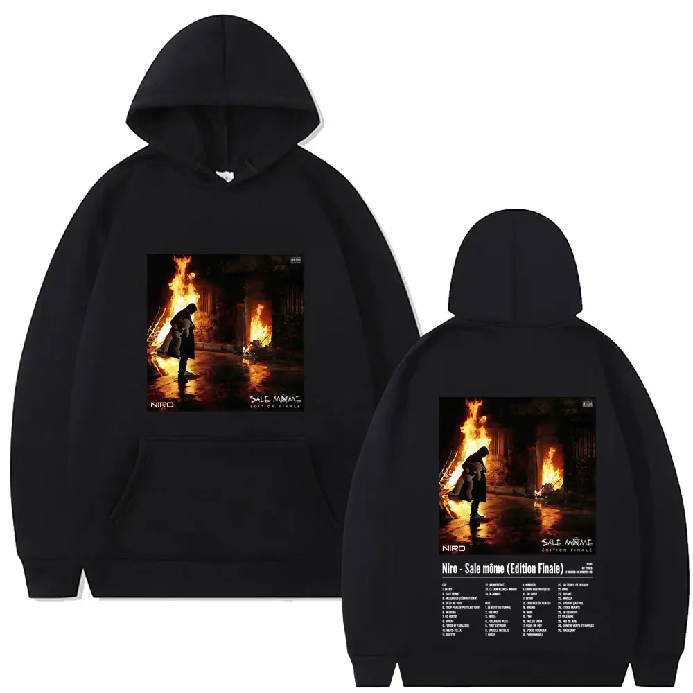 

Rapper Niro Sale Môme Album Hoodie Unisex Fashion Hip Hop Rock Streetwear Men Women Vintage Casual Oversized Pullover Hoodies