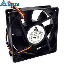 New AFB1212SHE 12038 12cm 120mm 1.6A  12v 4wire PWM 40cm long line of cooling fan for Delta 120*120*38mm