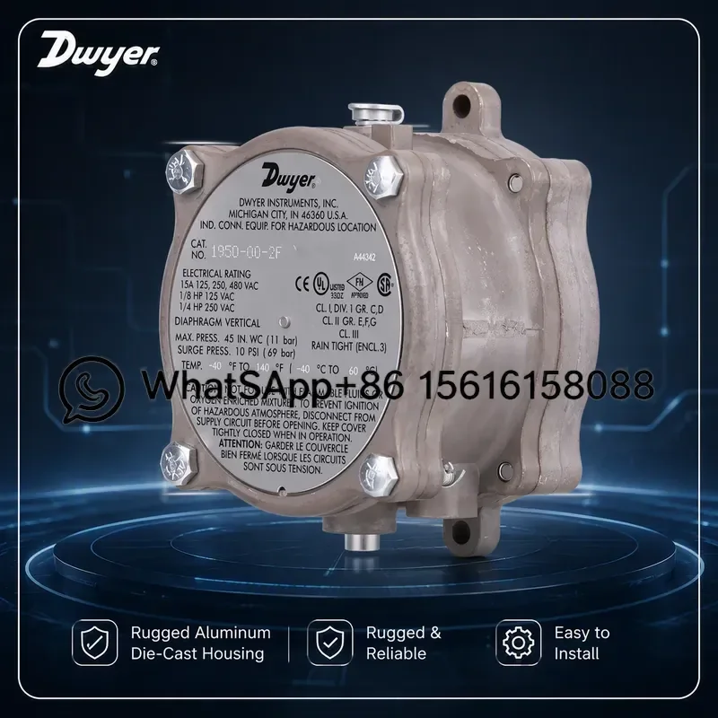 Dwyer 1950 Series Explosion Proof Differential Pressure Switch 1950-0-2F 1950-00 5 10 20-2F Industrial Grade High Precision