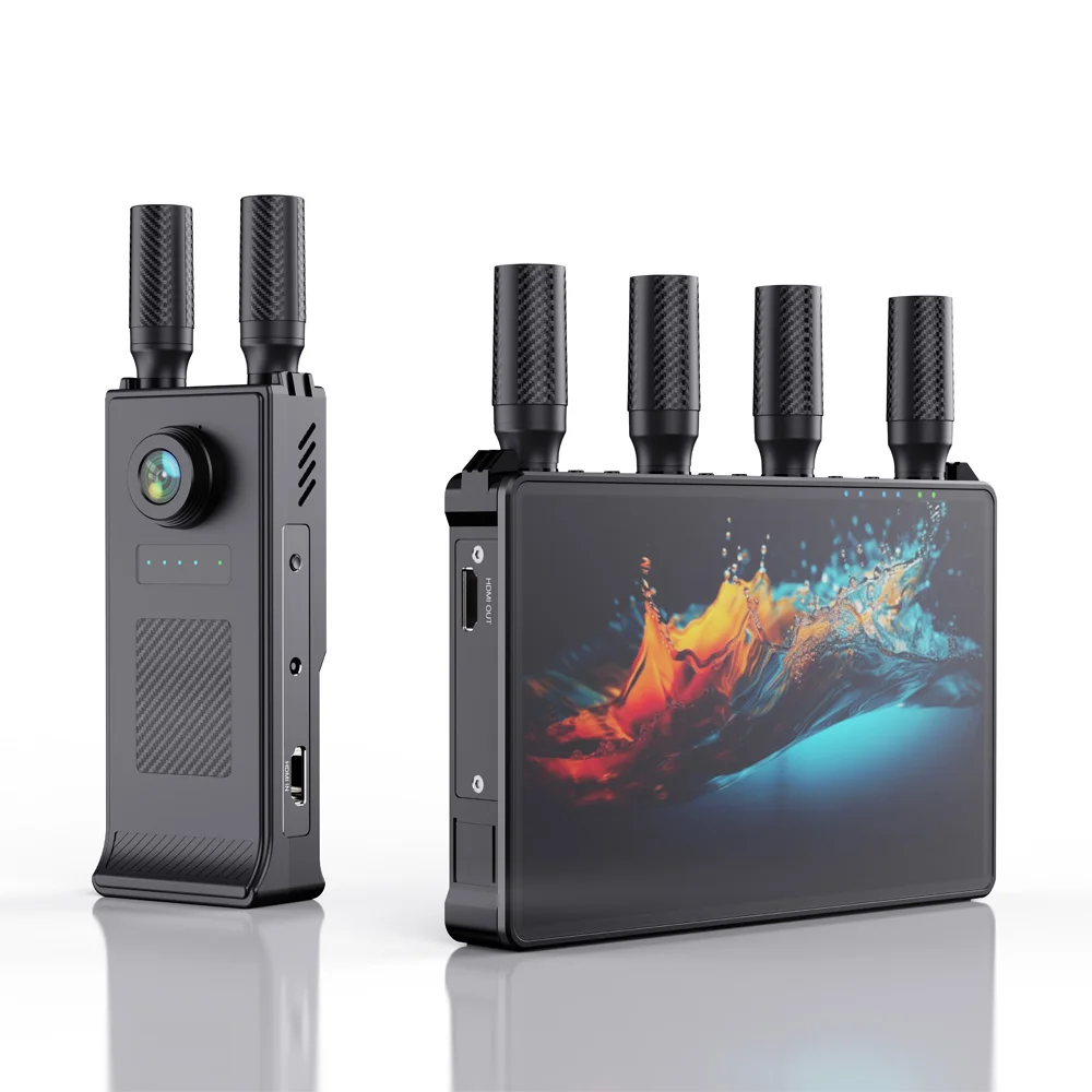 HDMI Wireless Video Transmitter and Receiver with Built-in Camera and Screen 400 Meter Distance for Indoor and Outdoor Shooting
