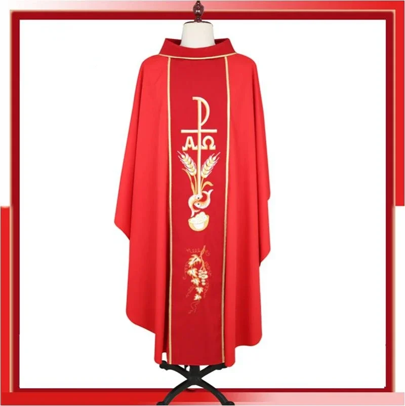 Chasuble Bishop Mass Clothes Pastors Costume Christian Liturgical Clergy Robe Churches Catholic Priest Uniform Vestments