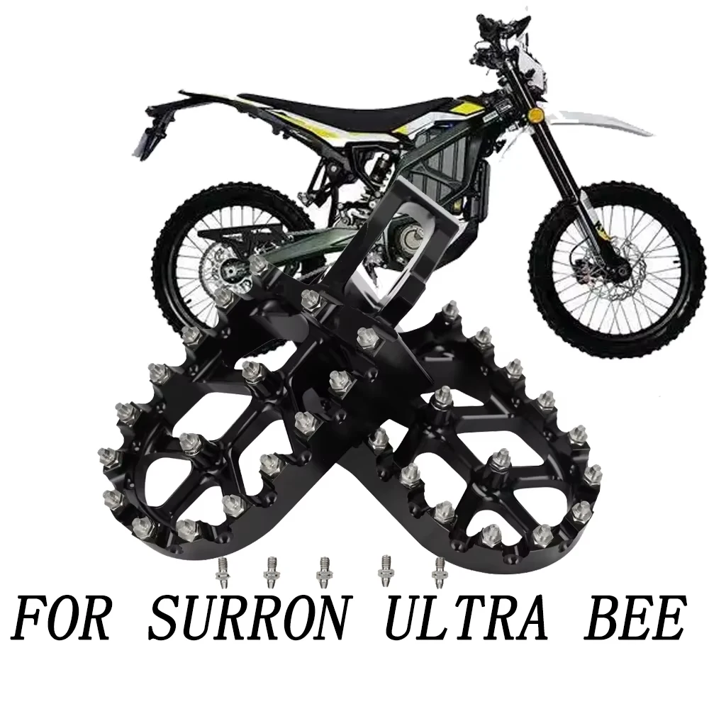 Ebike Foot Pegs for Surron Ultra Bee 7075 Aluminum CNC Footpegs Footrests Pedals for Electric Dirt Bike Sur Ron Ultrabee Scooter