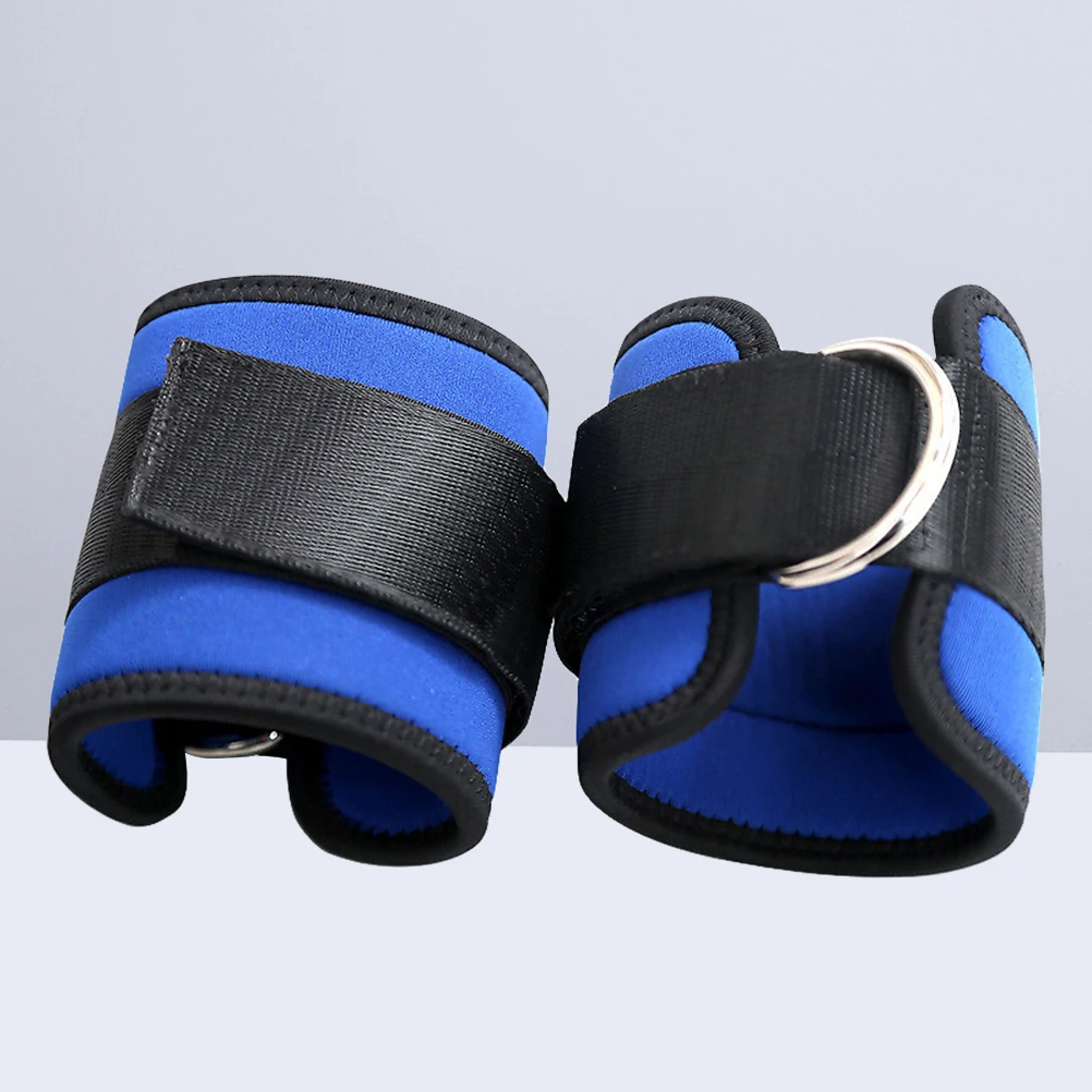 

2pcs Ankle Straps D-Ring Fitness Leg Resistance Training Bands Calfs Cuffs For Gym Workout Machine Exercises Adjustable Cotton