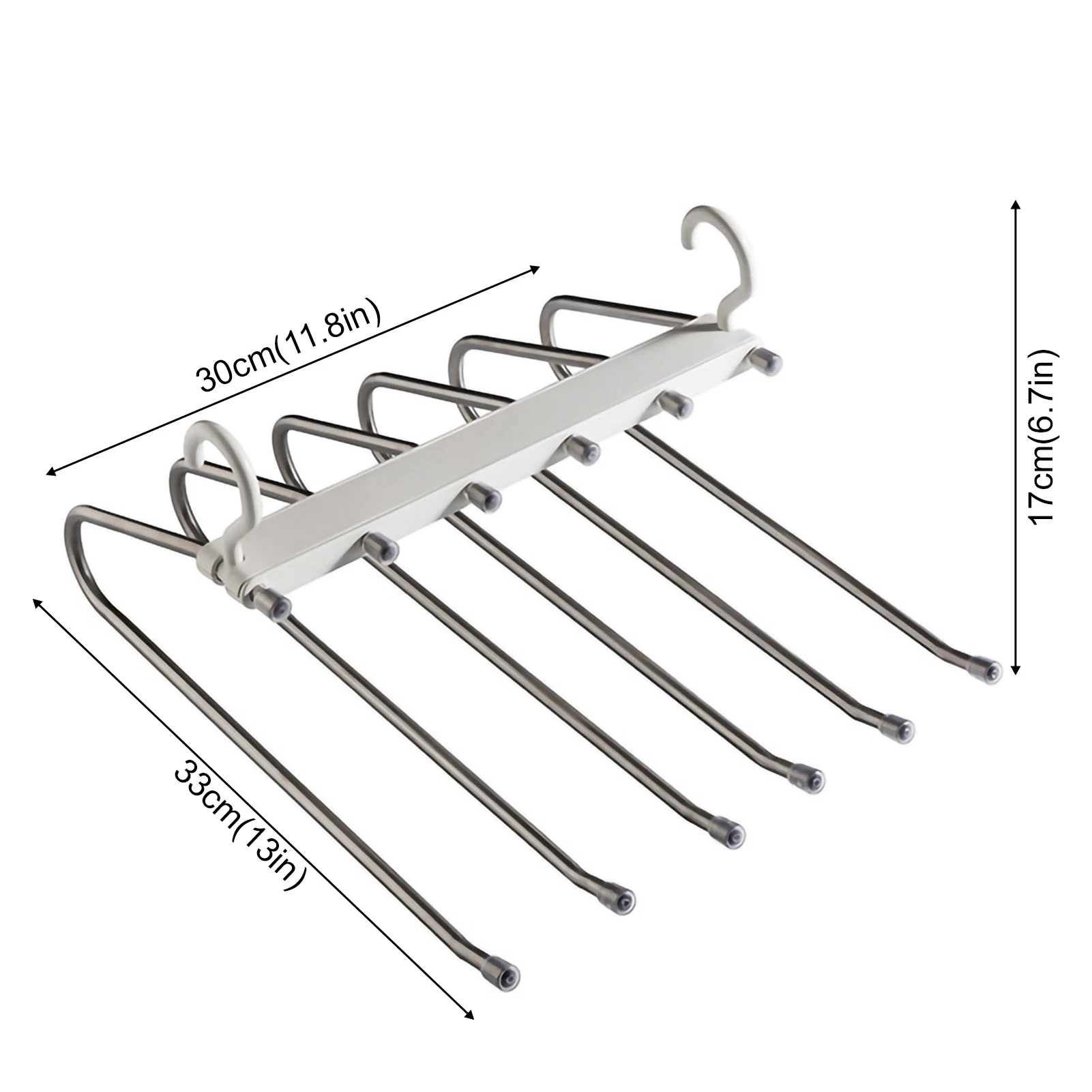 Folding Magic Pants Hangers Stainless Steel Multi-Layer Hanger Clothes Organizer Space Saving Clothes Rack Home Bedroom Closets