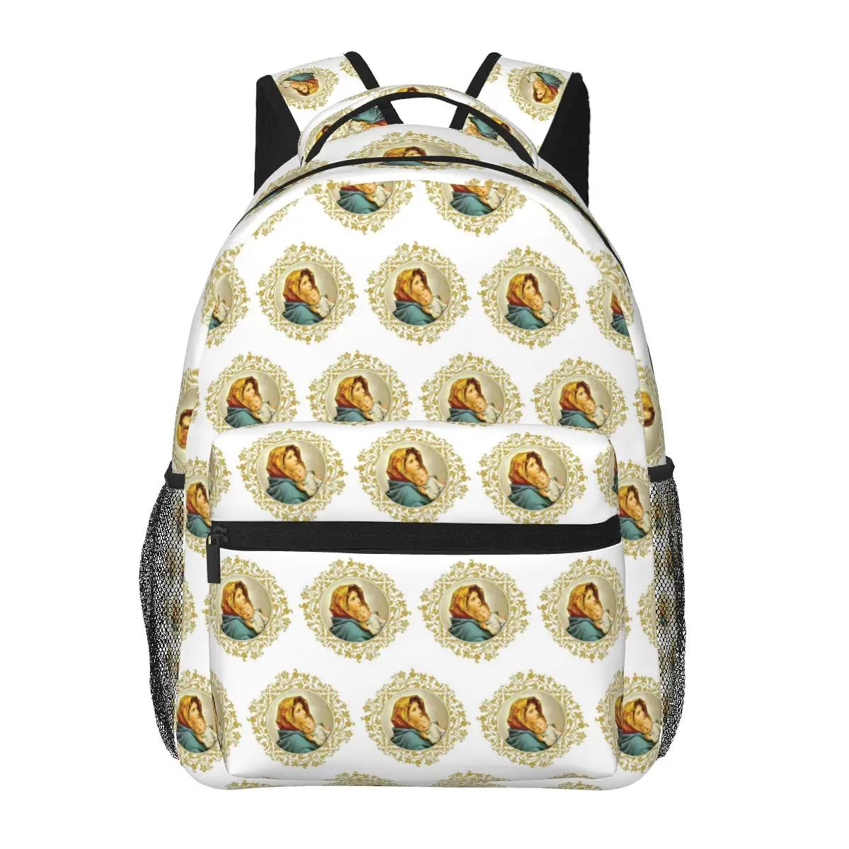 مريم العذراء مع يسوع الطفل على ظهره رائجة البيع Daypack سعة كبيرة بنين بنات BookBag حقيبة مدرسية حقائب كتف للرجال والنساء