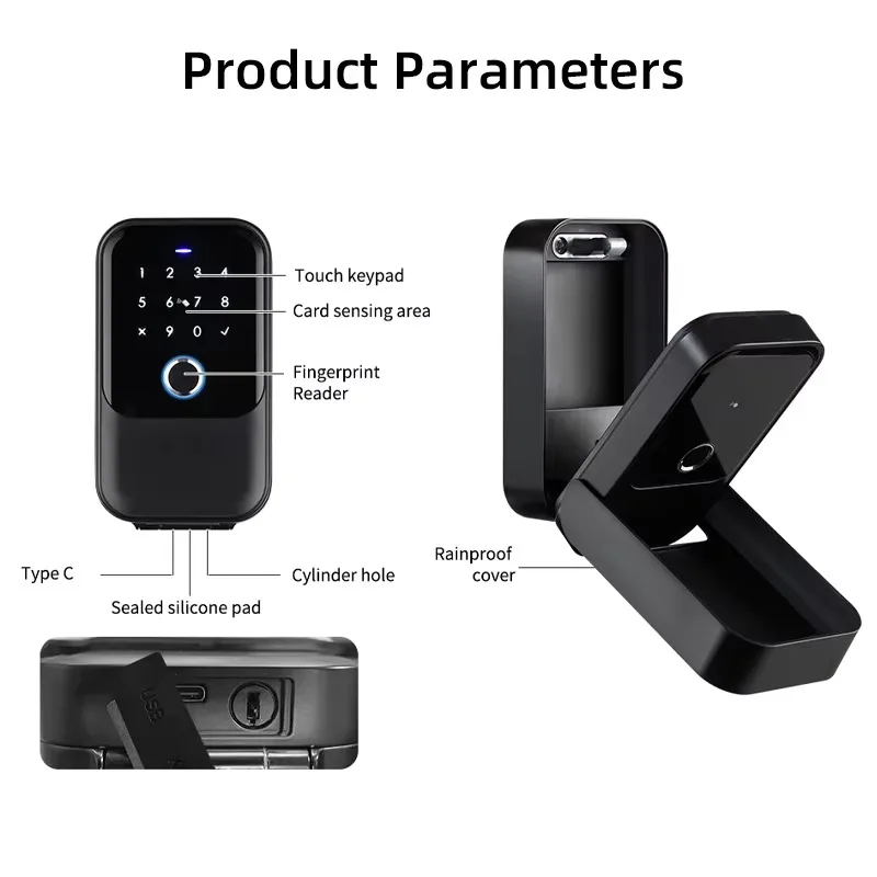 Smart Key Storage Lock Box K5 Wireless Key Safe with Password Protection IPX5 Waterproof Alloy Box for Tuya App Control