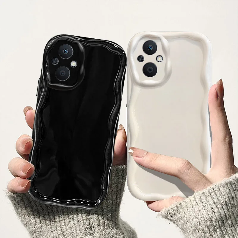 Für Oppo Reno8 Z Handyhülle Oppo Reno7 Z Hülle Oppo Reno7 Lite Reno8 Lite F21 Pro 5G F21S Pro 5G Transparente TPU Wellen-Softcase Schutzhülle