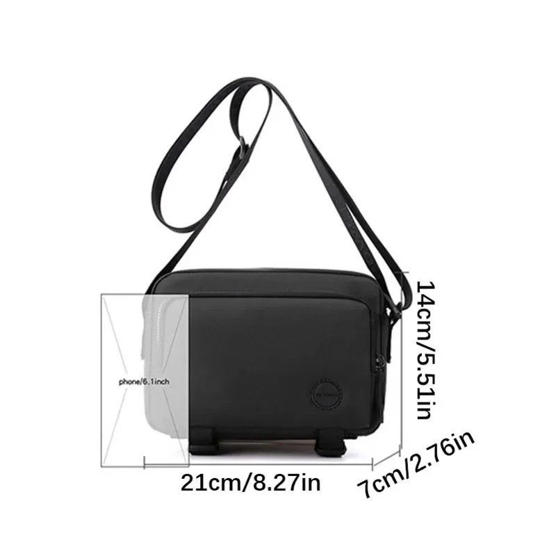 HVTIL Men Locomotive Crossbody Bag Fashion Trend Single Shoulder Pack Women Casual Diagonal Chest Bag Nylon Messenger Waterproof