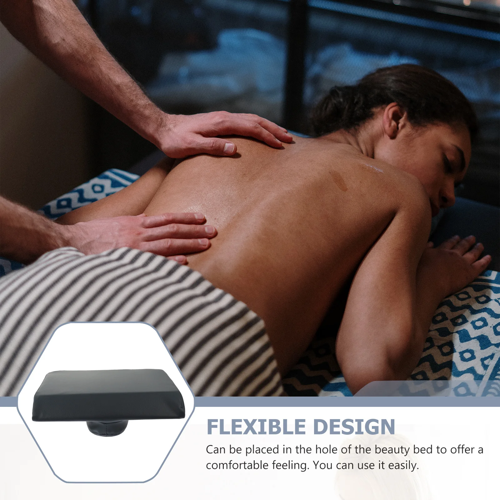 

1 set 1 Set Massage Pillow Face Down Headrest For Beauty Salon Spa Bedrest Adjustable Support Ergonomic Design Breathable Fabric