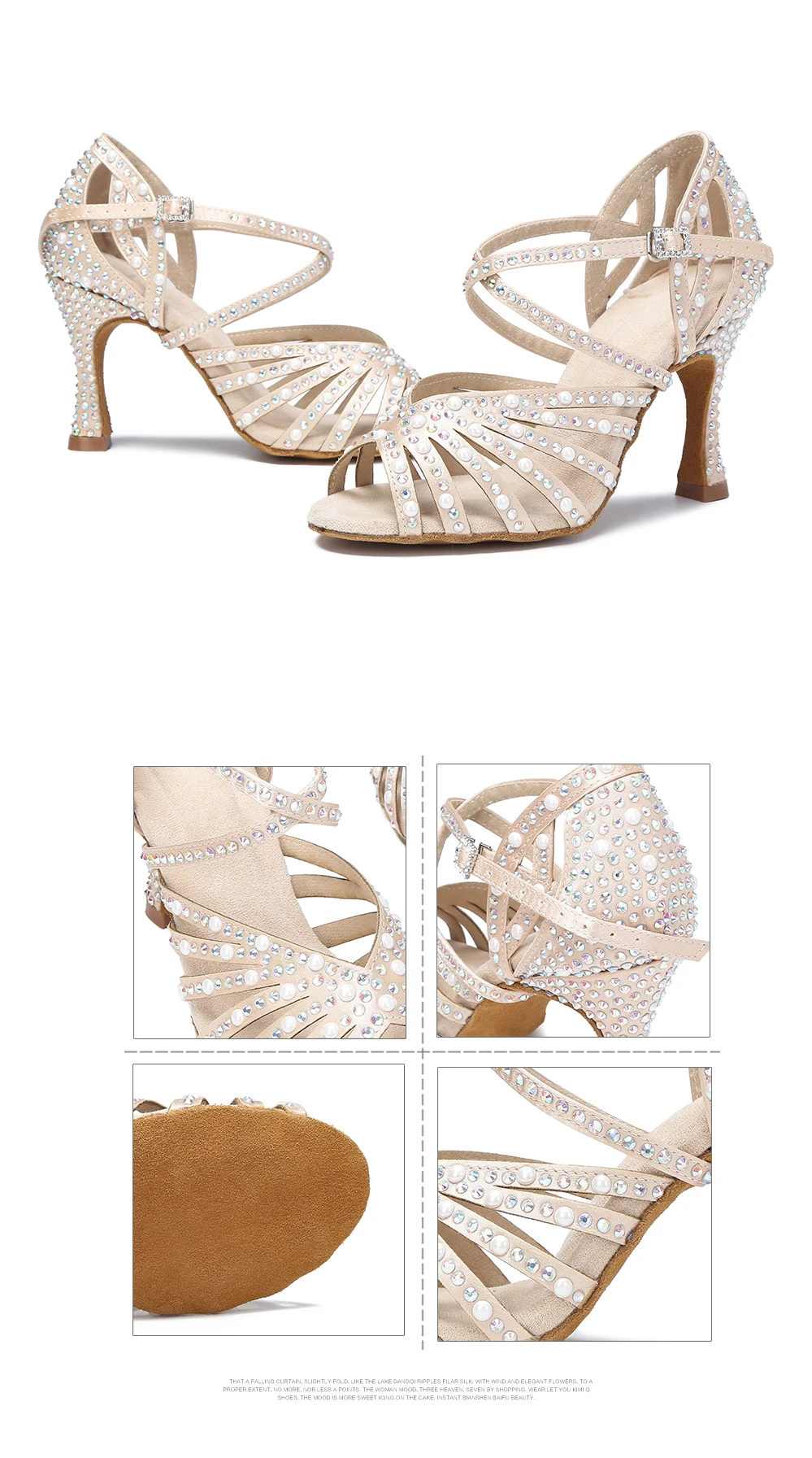 CINMIDY Neue Modische Professionelle Tanzschuhe für Damen Salsa Kizomba Tango Latein Tanzschuhe Damen Ballsaal Party Schuhe – Detail 20