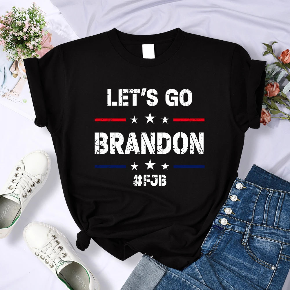 

Lets Go Brandon Vintage Y2K Women T Shirts Cool Breathable Crop Top Summer Sweat Tees Shirts Sports O-Neck Female Tshirt