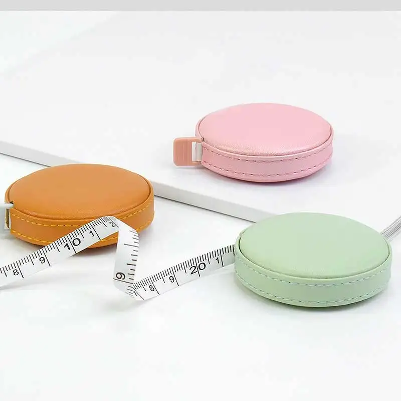 150cm 60" Retractable Ruler Leather Measuring Auto Shrink Portable Roll Centimeter Inch Measuring Tool