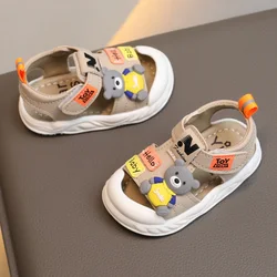 Summer Baby Sandals 2 Boys 0 Baotou Baby Walking Shoes 6 to 12 Months 3 Children's Shoes Soft Sole 1 Year Old 9 Tides