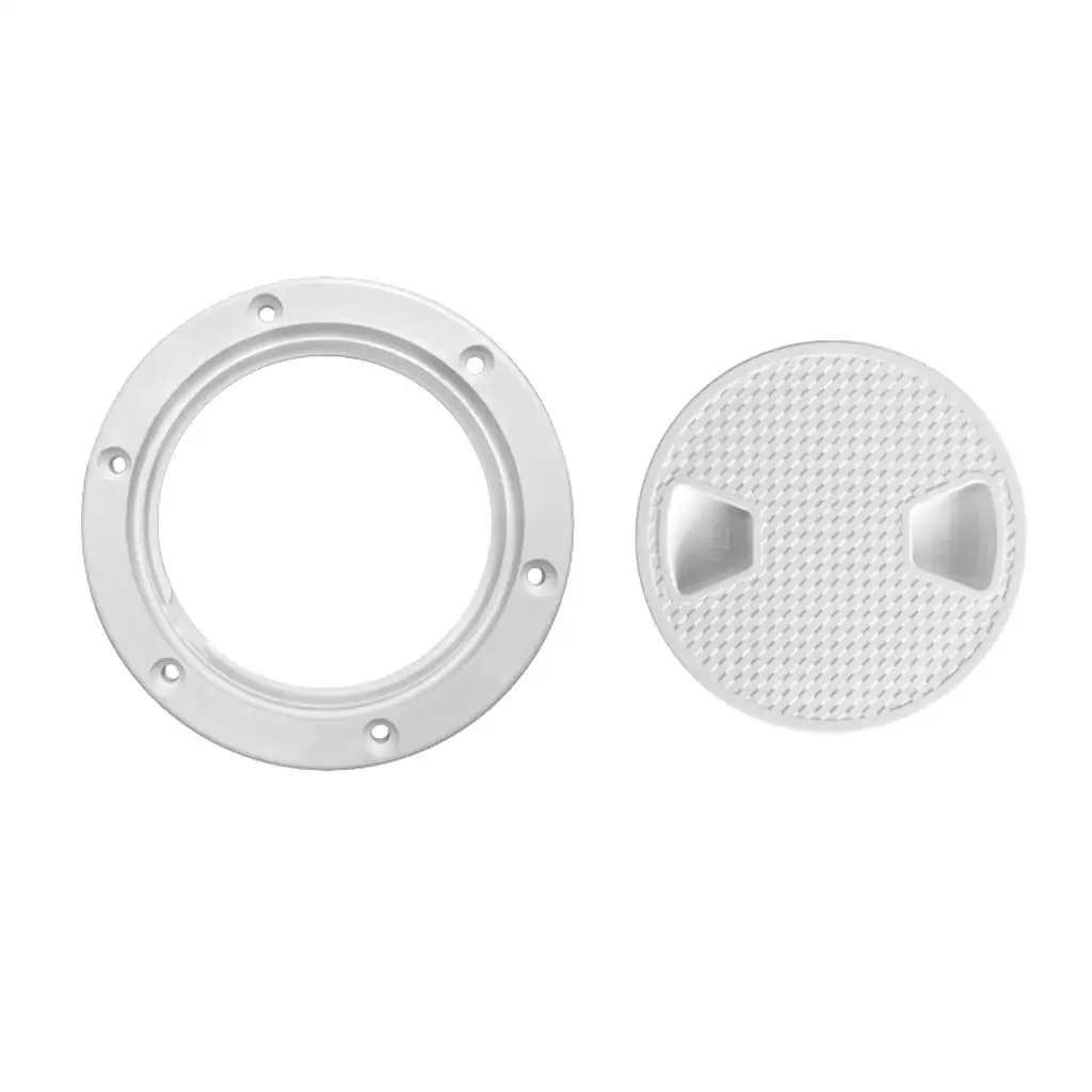 

Marine Inspection Hatch Round Deck Plate 8 Inch White ABS Plastic for Carp Boat Spare Parts