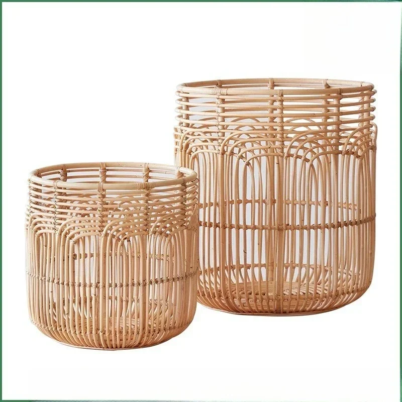 Japanese-style homestay rattan weaving dirty clothes basket clothes storage basket household laundry basket clothes