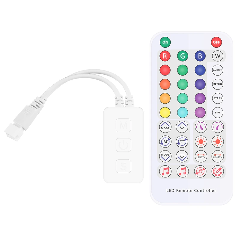 

RGB Smart Music Bluetooth Smart Controller SP611E For WS2812B SK6812 WS2811 Addressable LED RGB Tape Strip