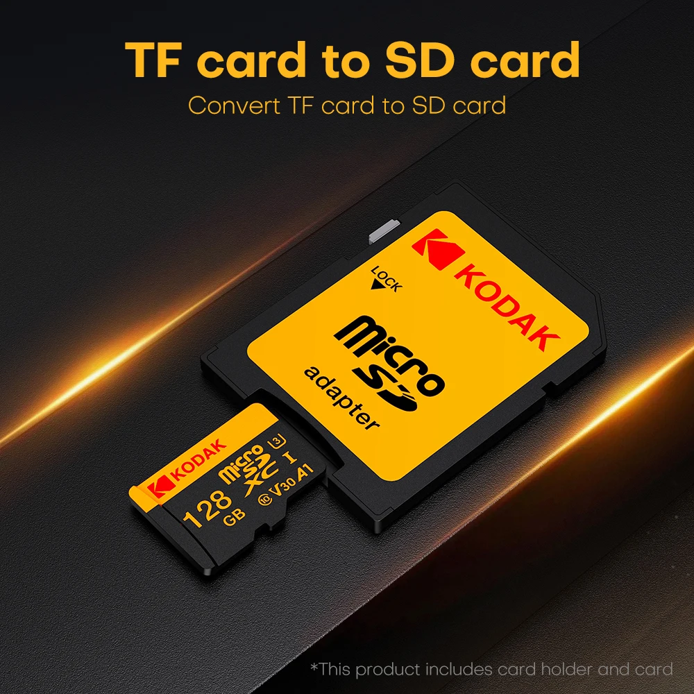 

KODAK Mobile Memory Card 256 ГБ Recorder Storage Высокоскоростная 128 ГБ мониторинга SD-карта 64 ГБ 32 ГБ TF Gaming Microsd Class10 U3 V30