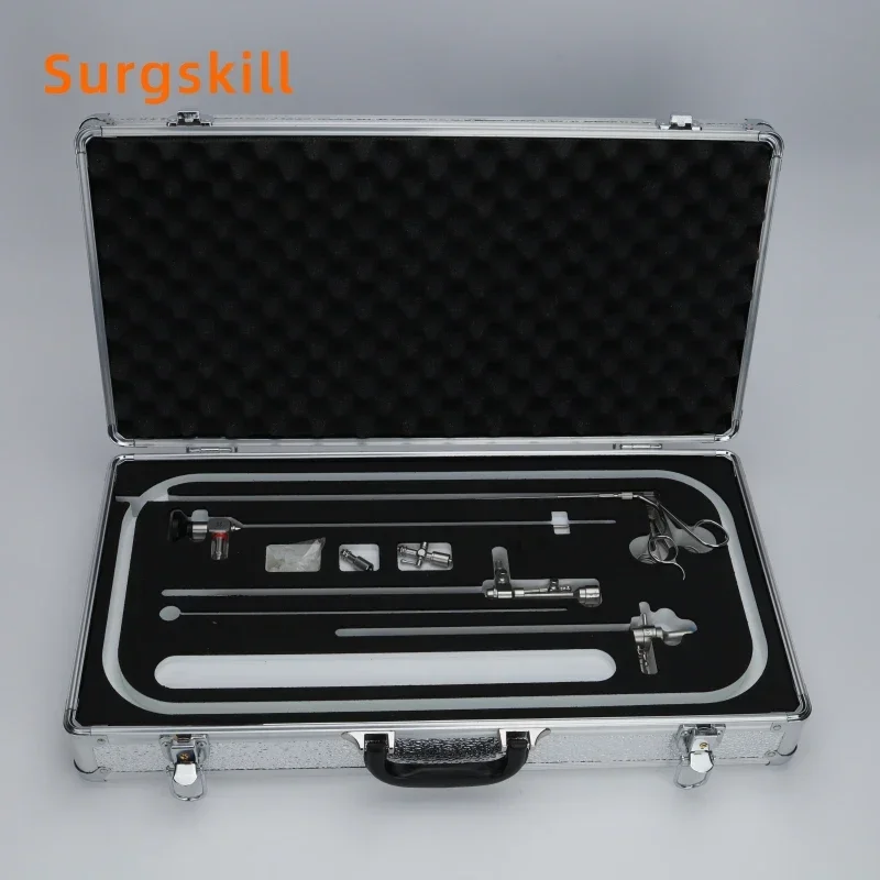 مجموعة منظار الرحم الصلب لأمراض النساء 30 درجة 4 * 302 مم مع غمد وعنصر العمل #6