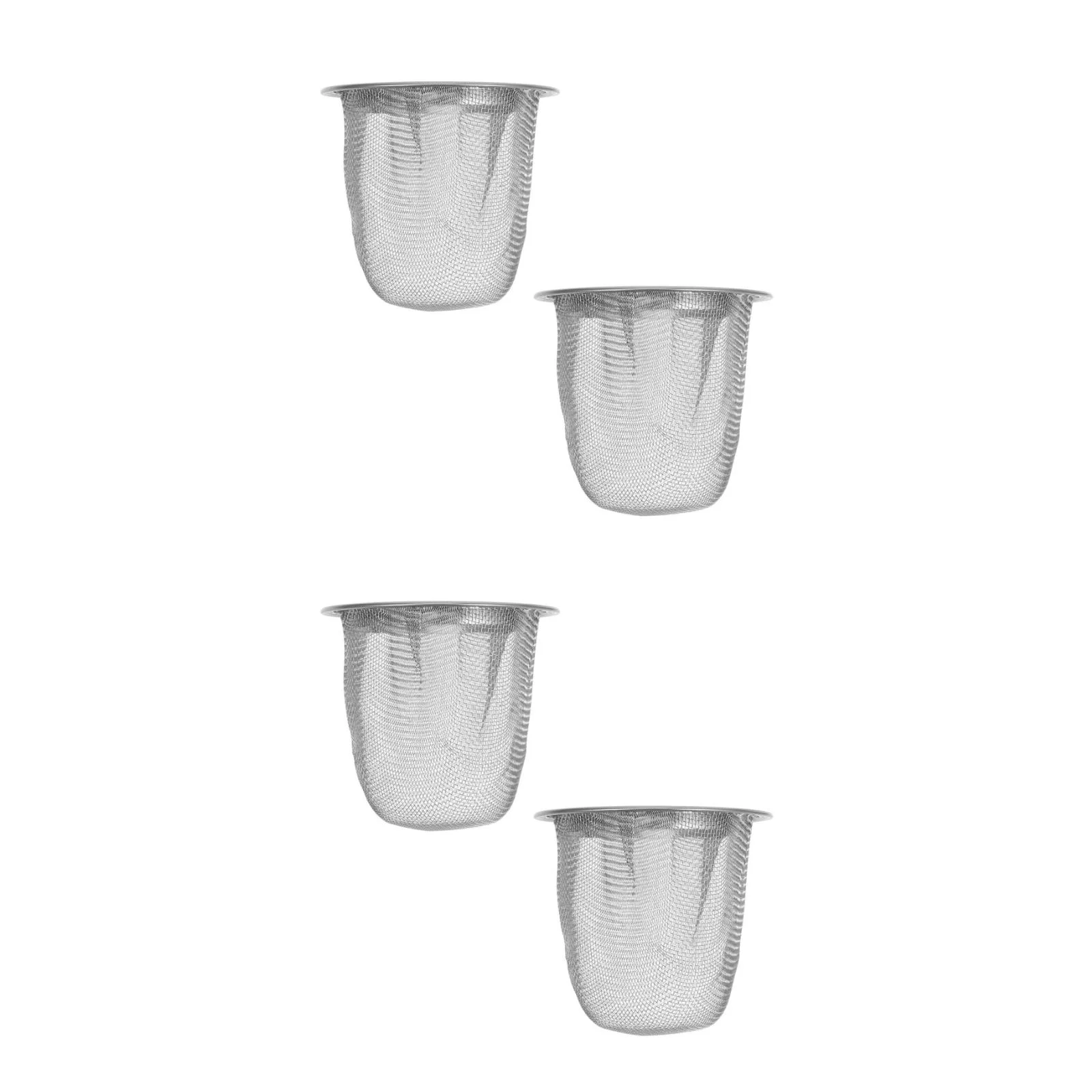 

4 pcs Stainless Steel Tea Strainer Insert Fine Mesh Filter Reusable Infuser Loose Leaf Steeper Precision Filtration