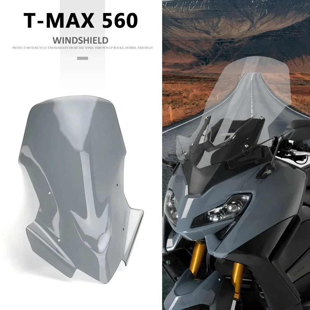 Motorcycle Windshield Wind Screen Shield Deflector Protector Windscreen For Yamaha T-MAX560 TMAX560 T-MAX 560 2022 2023 2024