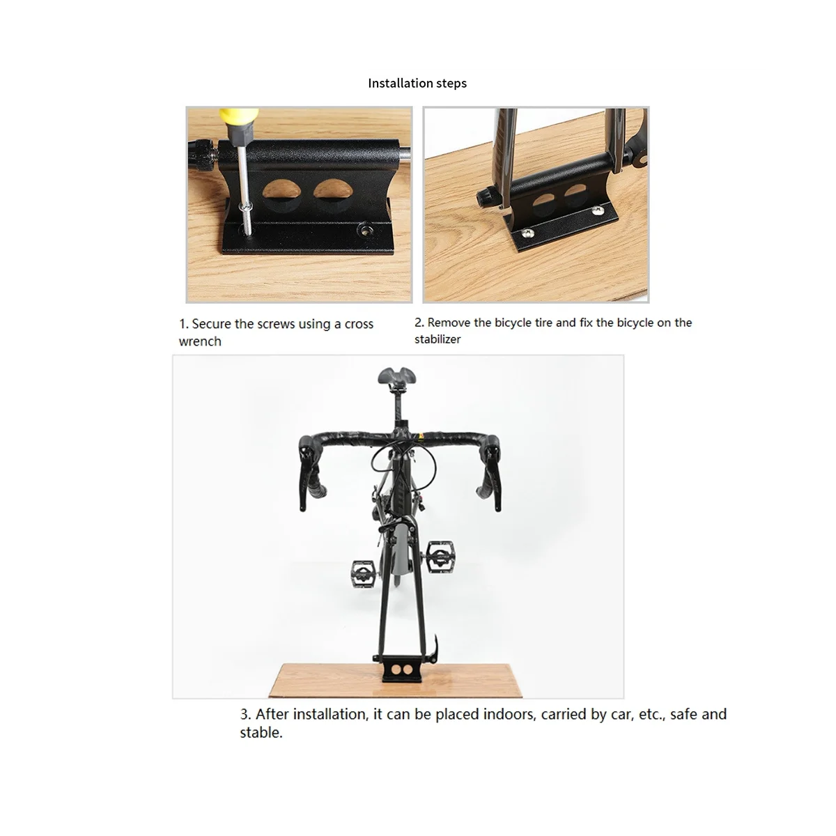 Horquilla delantera de bicicleta, Clip fijo de liberación rápida, portaequipajes para coche, Suv, estante de estacionamiento modificado, estante de almacenamiento de artículos (negro)