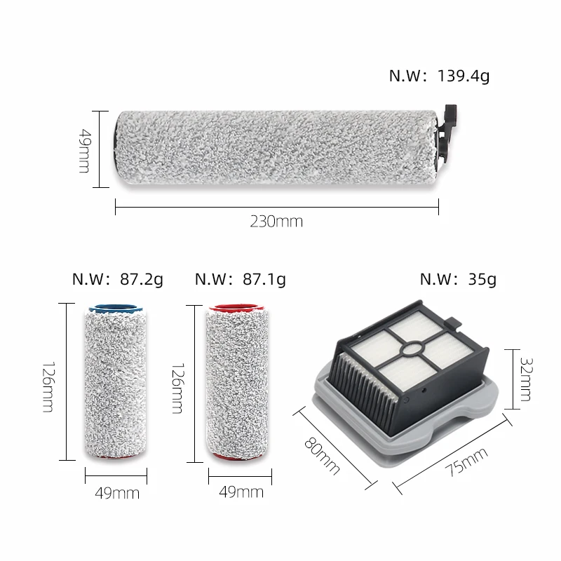 For Roborock Dyad U10 Wireless Floor Scrubber Vacuum Cleaner Parts Detachable Roller Brush HEPA Filter Accessories