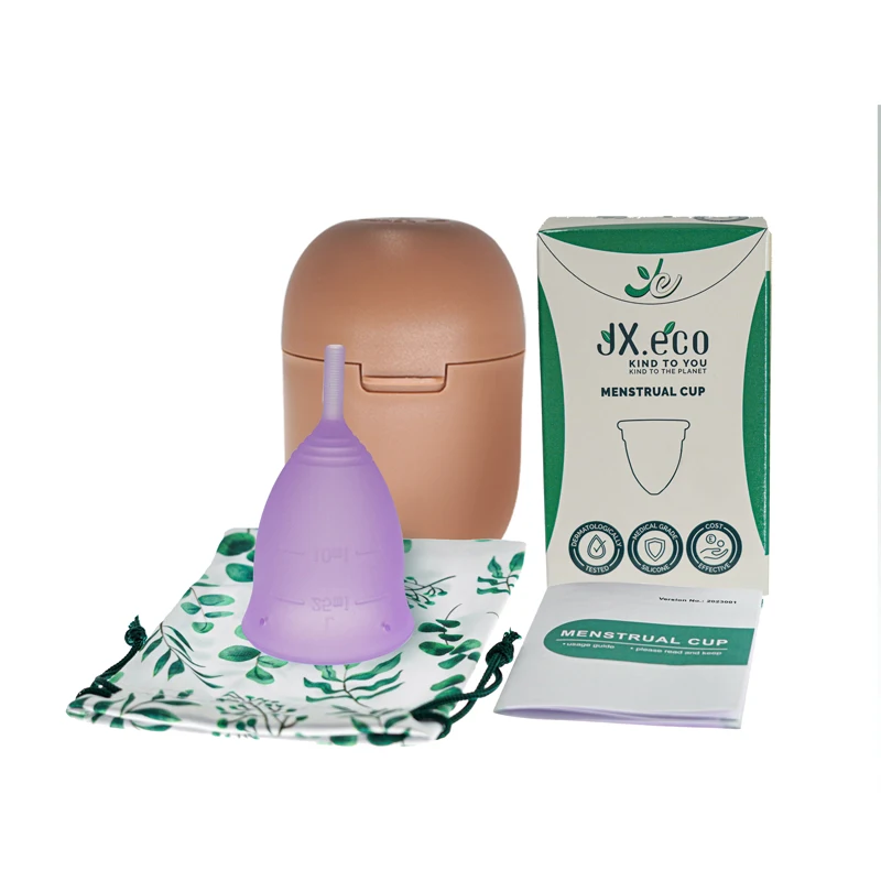 

Eco-friendly Menstrual Cup Portable Copa Menstrual with Case Sterilization Kit Multi-Functional Design for Feminine Period Cup