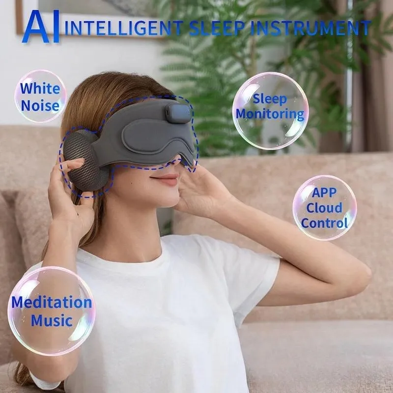 for AI Smart Meditation Sleep Instrument App Eye Mask Bluetooth Music Blackout Portable Eye Protection Device