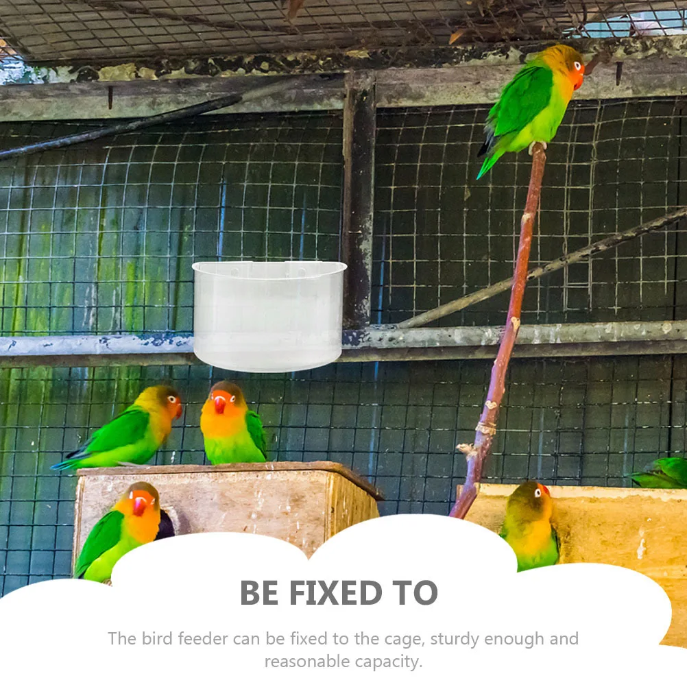 

8Pcs Bird Cage Feed Container High Class Material Fruit Nuts Storage Convenient Cage Feeder Bird Feeder Parrot Water Cup