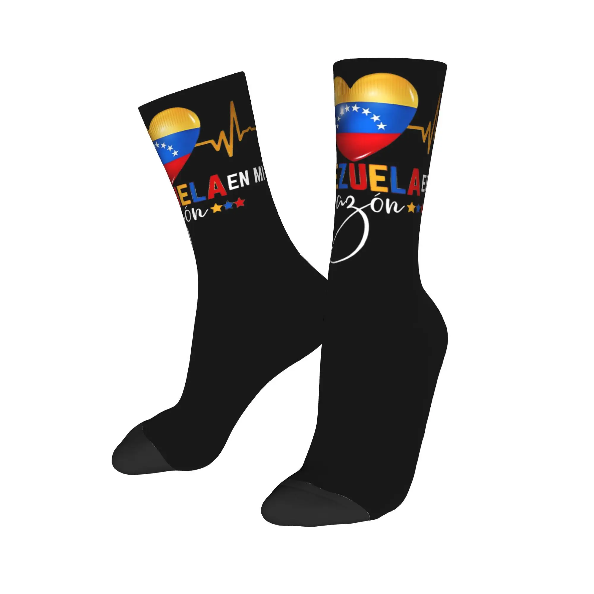 Chaussettes flexibles pour hommes et femmes, sensation de Venezuela, accessoires confortables, tenue décontractée