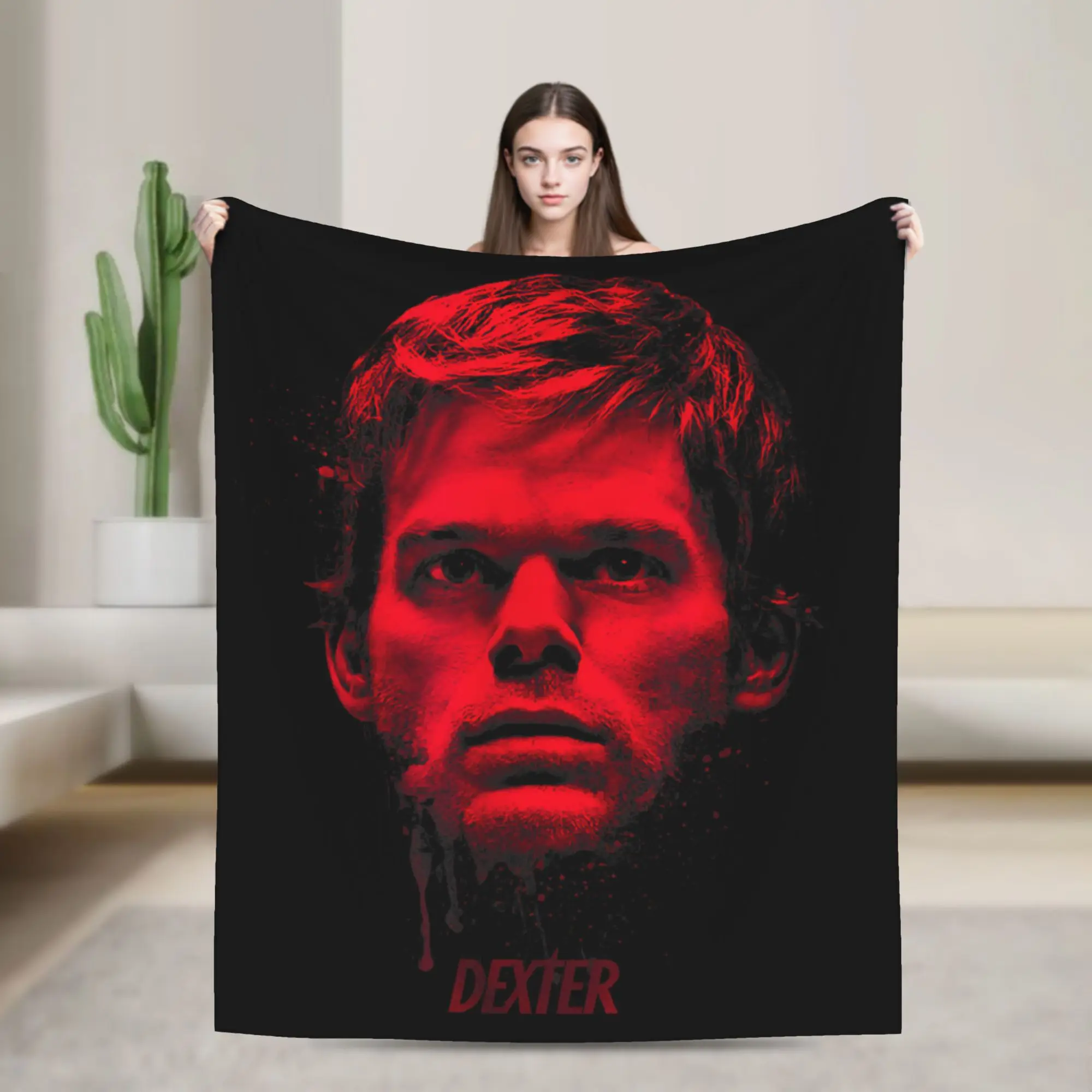 الوجه الدموي ديكستر مورغان بطانية قطيفة فيلم الرعب الإبداعية رمي البطانيات ل أريكة الفراش صالة 125*100 سنتيمتر المفارش ،
