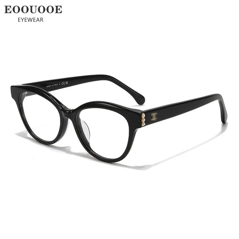 Women Cat Glasses Acetate Optical Eyewear Hyperopia Myopia Correct Vision Prescription Recipe Lentes Oculos Luxury Eyeglasses