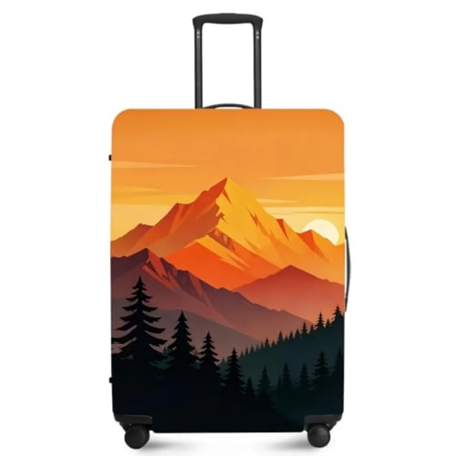 

Retro Landscape Travel Luggage Cover -Stretchable Airplane Suitcase Protector Sleeve, Universal Washable Fit for 20-22 Inch Che