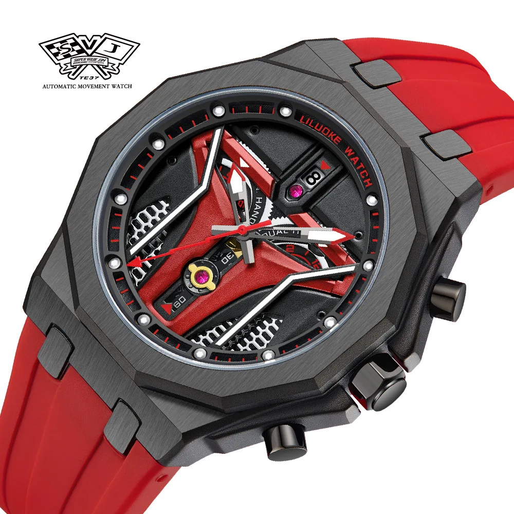 

SVJ предлагает универсальные мужские часы с трехмерной многофункциональной светящейся партии и водонепроницаемыми кварцевыми мужскими часами.