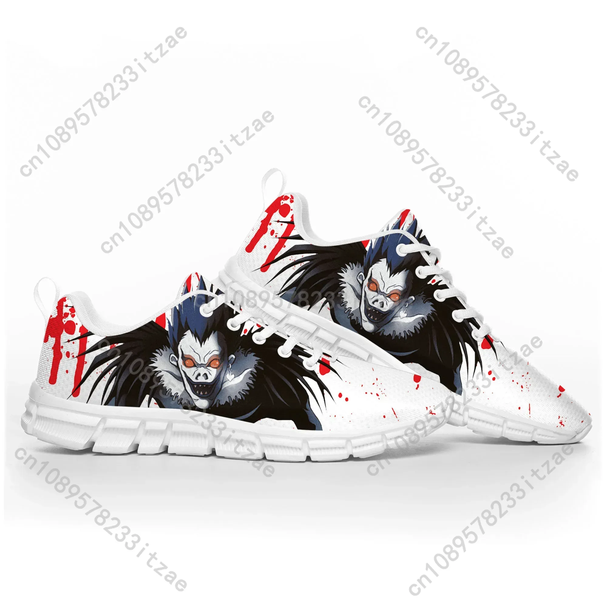 Anime Demon Ryuk Horror Halloween Death Note Sports Shoes Mens Womens Teenager Kids Children Sneakers Custom White Couple Shoe