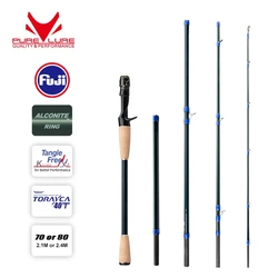 PURELURE ROCRS High Sensitivity Travel Portable Fishing Rod Ultra-light Spinning Casting Rod Fuji Alocnite Ring Fuji Reel Seat