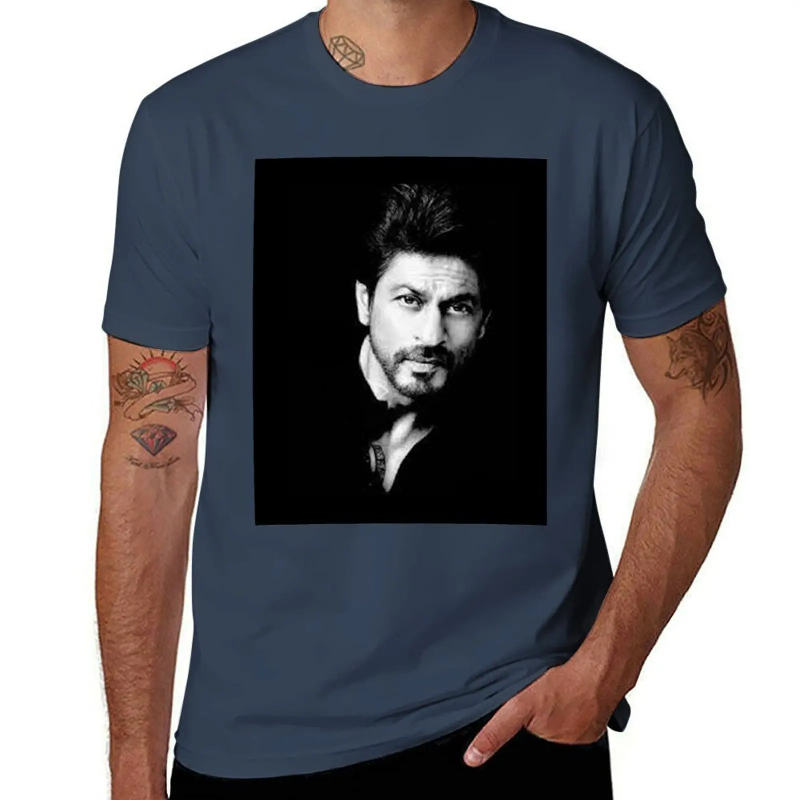 

wallpaper Shah Rukh Khan T-Shirt All Match Basic Short Sleeve Top