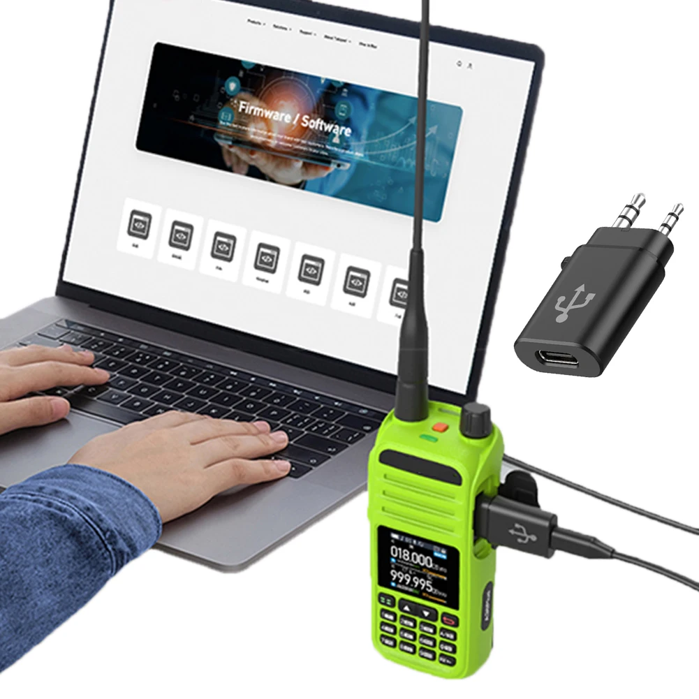 TPC11 TK To Type-C Intercom Programming Adapter TYPE-C Walkie Talkie Programming Plug Frequency Writer Connector Radio Accessory