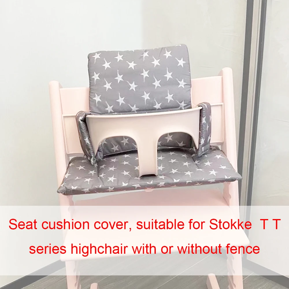 Highchair Seat Cushion For Stokke Tripp Trapp Child Growth Seat Dinner Chair With Backrest Cloth Cover Baby Replace Accessories