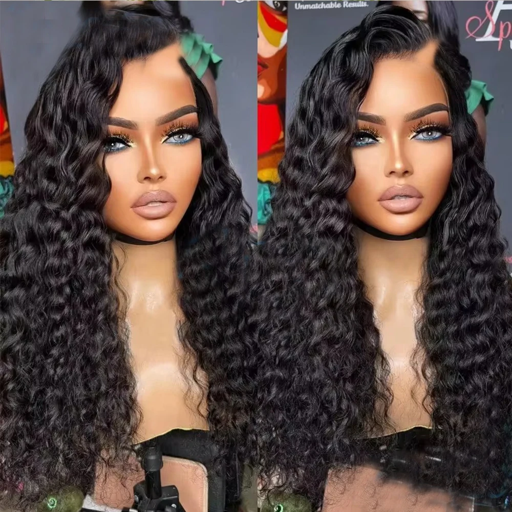 

Brown Black Deep Loose Wave Indian Human Hair Black Women Glueless U Part Wigs Adjustable Middle V Part Wigs Natural Full End