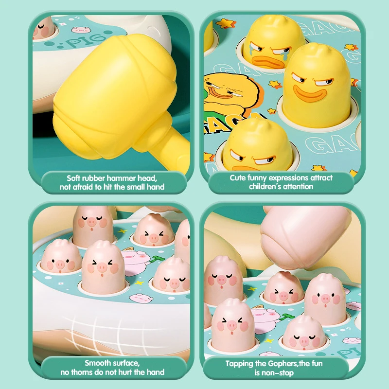 Kawaii bebê brinquedo educacional precoce 12 a 24 meses criança crianças quebra-cabeça brinquedos para meninos meninas 1 ano crianças whack jogo mole