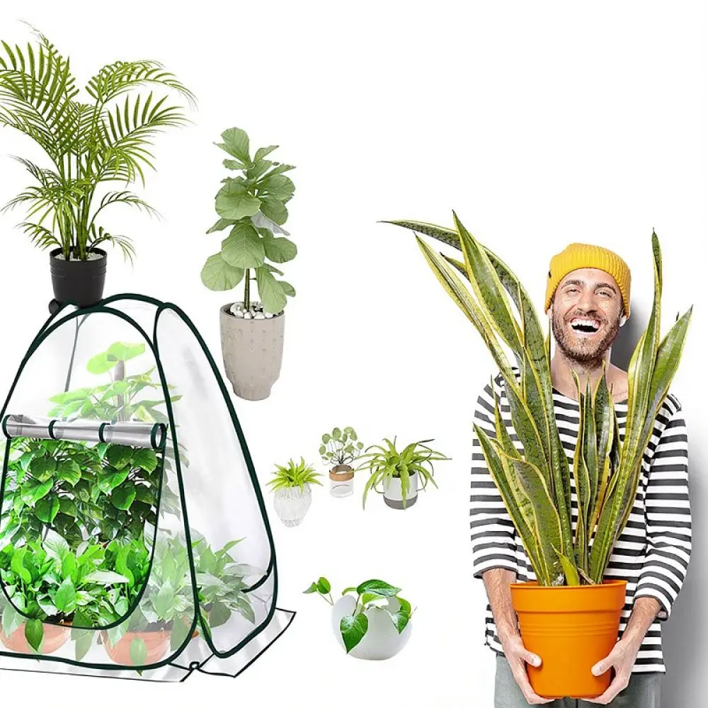 Pop Up Plant Growing Greenhouse Tent Portable Mini Shelter Foldable Garden Flower Protection Nursery Equipment House