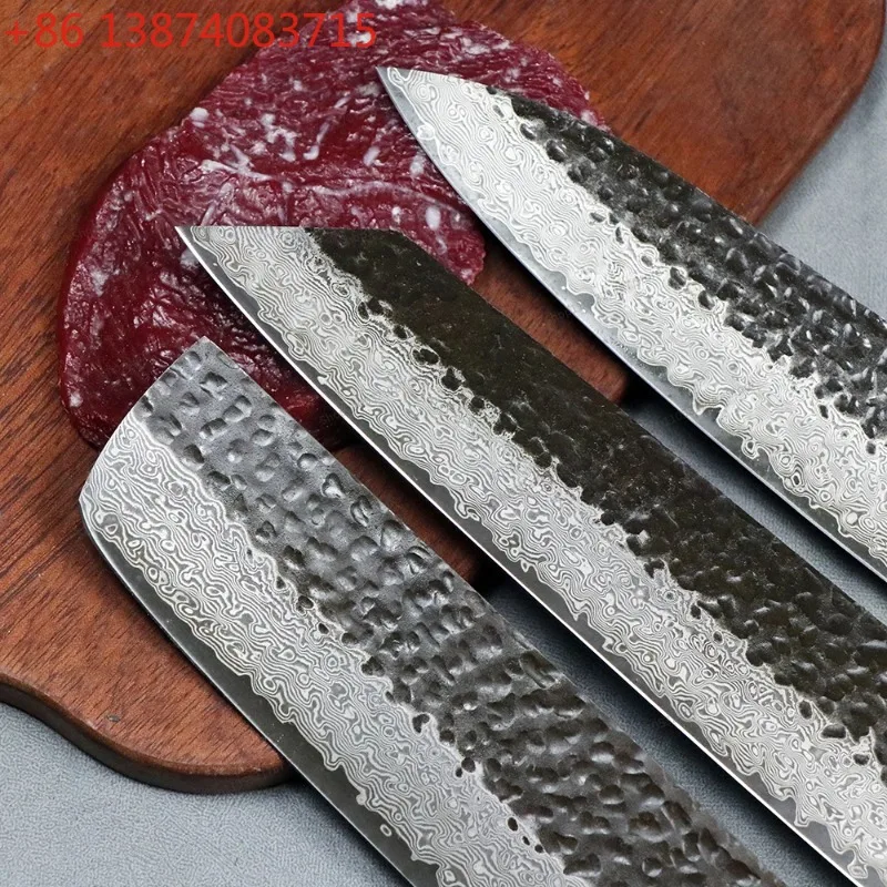 For De Chef De Acero De Damasco , En Bruto, Para Bricolaje, Semiterminado, Accesorios  Montaje Para Cuchillo Kiritsuke