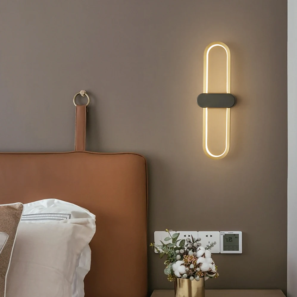 

AC85-265V LED Indoor Wall Lamp H65 Copper 18W 3 Types Modern Minimalist Wall Lamp With High Brightness LED Lighting Source