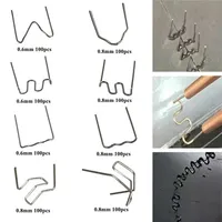 0.8mm 0.6mm Plastic Repair Kit Plastic Welding Repair Kit Set Welder Stapler 800pcs Car Bumper Silver Useful Pre-cut