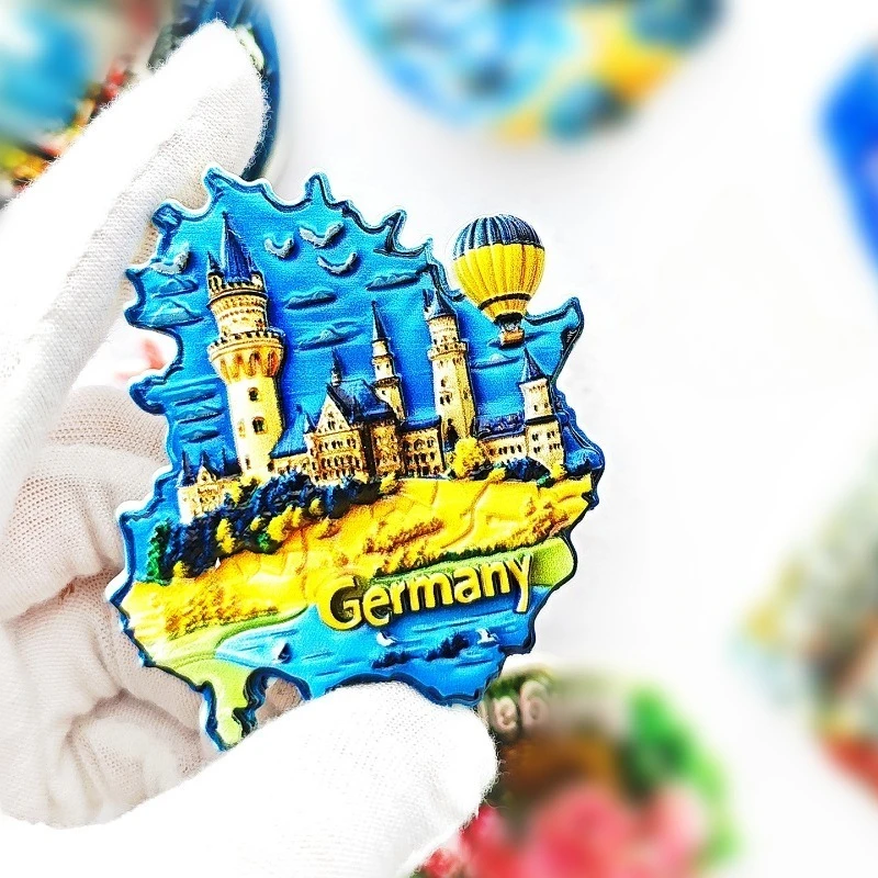 German Neuschwanstein Castle Fridge Magnet 3D Bavaria Travel Souvenir Fairytale Home Decor Unique Europe Gift with Strong Magnet