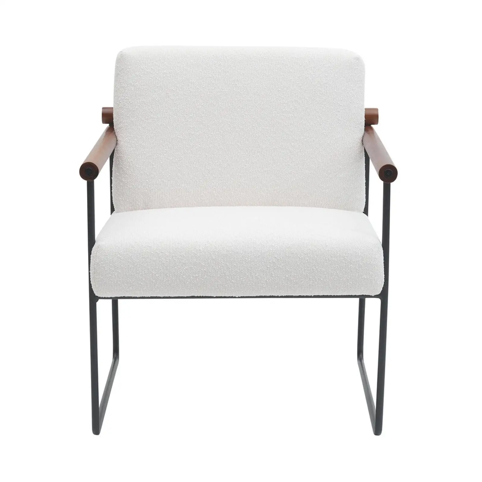 

Бежевое кресло для гостиной, современное, с обивкой из букле, с деревянным каркасом, для спальни или кабинета