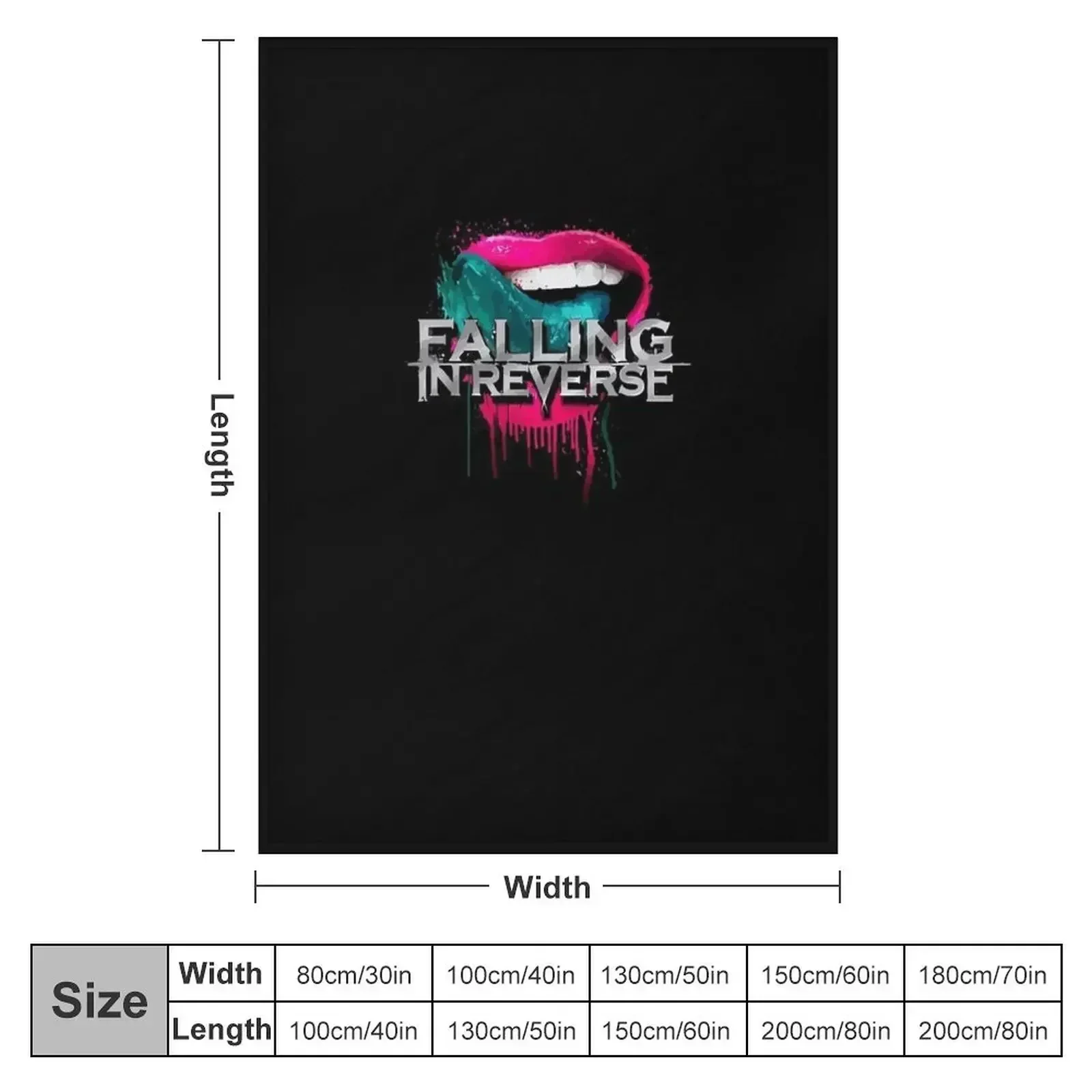 nangeng-falling-in-reverse-yamene Throw Blanket couch cozy soft plush fuzzy picnic outdoor blanket